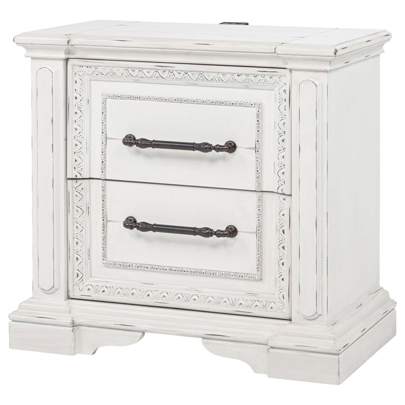 McKinney 2-drawer Nightstand with Dual USB Vintage White - detail 4