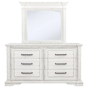 McKinney 6-drawer Bedroom Dresser with Mirror Vintage White - detail 3