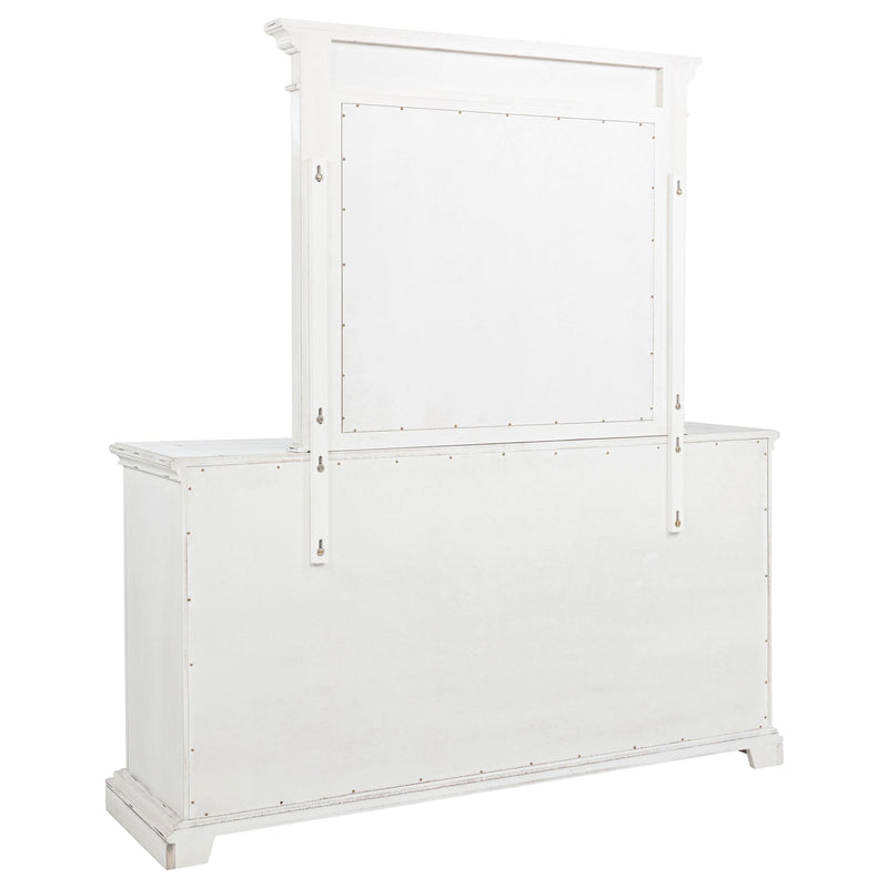 McKinney 6-drawer Bedroom Dresser with Mirror Vintage White - detail 6