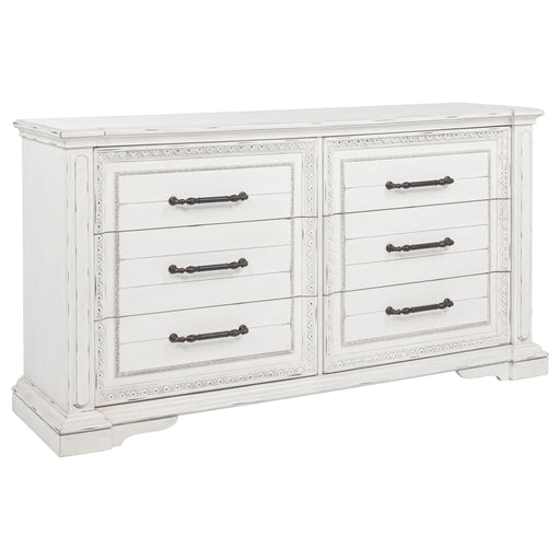 McKinney 6-drawer Bedroom Dresser Cabinet Vintage White - alternate view