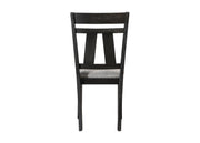 Crownmark Set of 2 Maribelle Side Chairs Wheat Charcoal