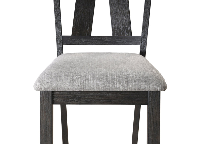 Set of 2 Maribelle Side Chairs Wheat Charcoal
