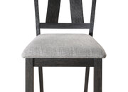 Crownmark Set of 2 Maribelle Side Chairs Wheat Charcoal