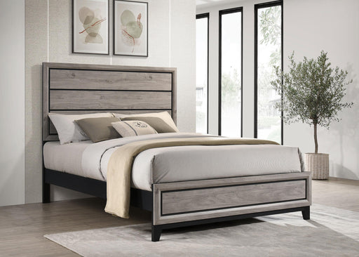 Valen Wood Queen Panel Bed Light Taupe
