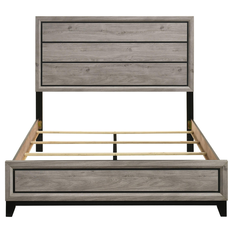 Valen Wood Queen Panel Bed Light Taupe - detail 4