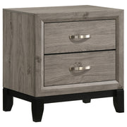 Valen 2-drawer Nightstand Bedside Table Light Taupe - alternate view