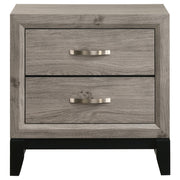 Valen 2-drawer Nightstand Bedside Table Light Taupe - detail 3