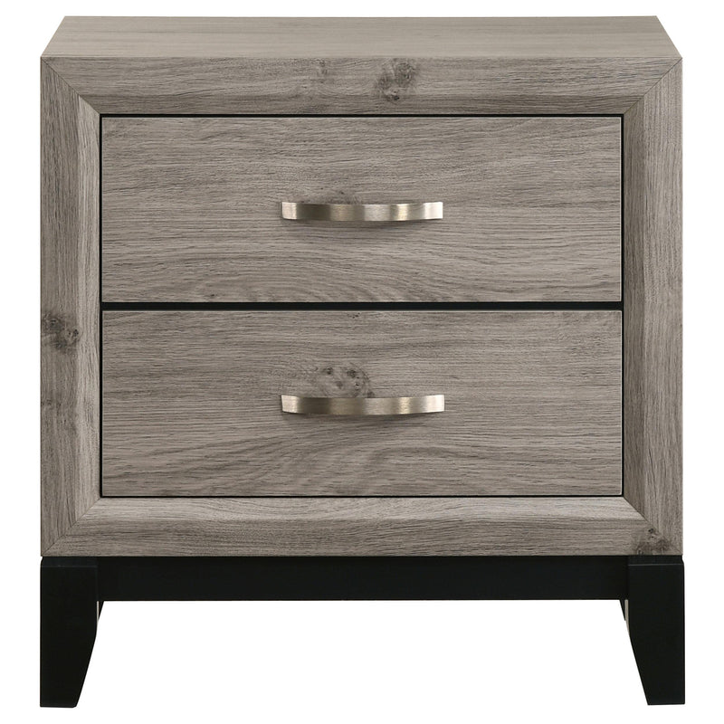 Valen 2-drawer Nightstand Bedside Table Light Taupe - detail 3