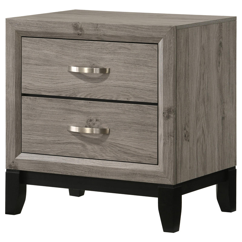 Valen 2-drawer Nightstand Bedside Table Light Taupe - detail 4