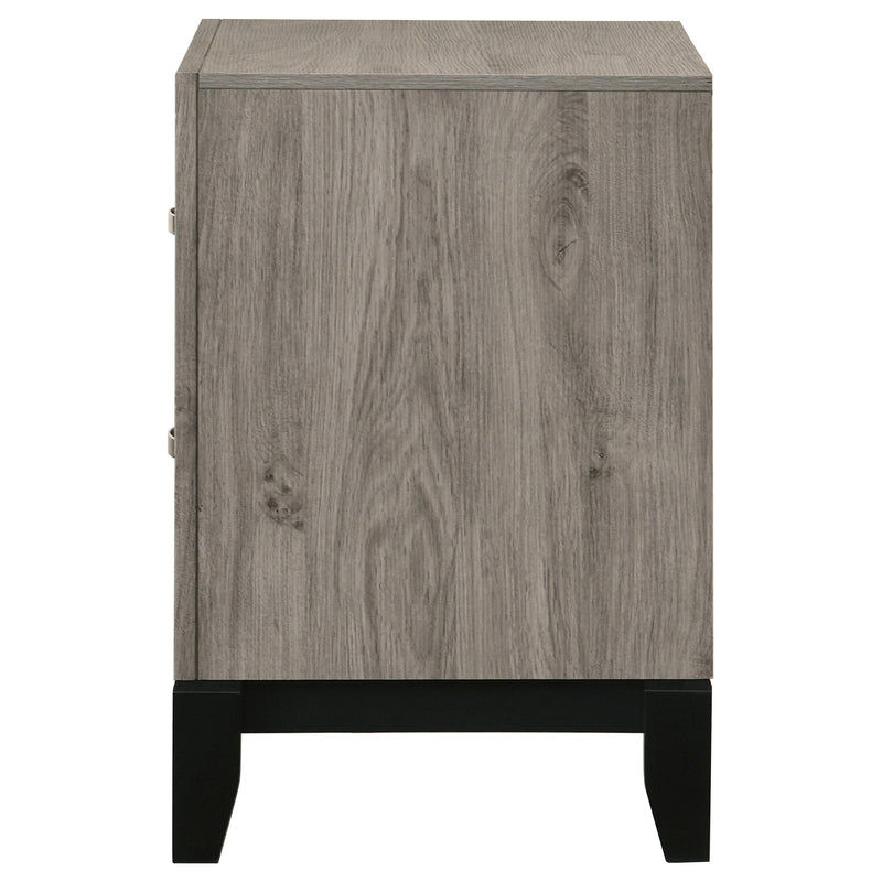 Valen 2-drawer Nightstand Bedside Table Light Taupe - detail 5