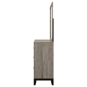 Valen 6-drawer Bedroom Dresser and Mirror Light Taupe - detail 5