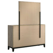 Valen 6-drawer Bedroom Dresser and Mirror Light Taupe - detail 6