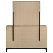 Valen 6-drawer Bedroom Dresser and Mirror Light Taupe - detail 7