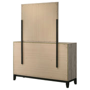 Valen 6-drawer Bedroom Dresser and Mirror Light Taupe - detail 8