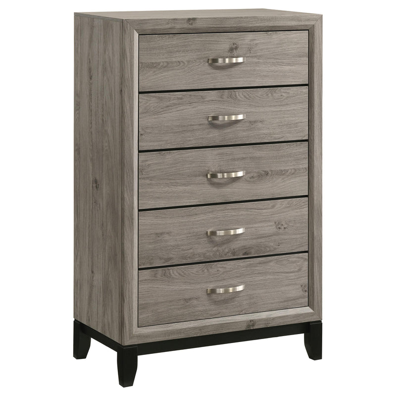 Valen 5-drawer Bedroom Chest of Drawers Light Taupe - alternate view