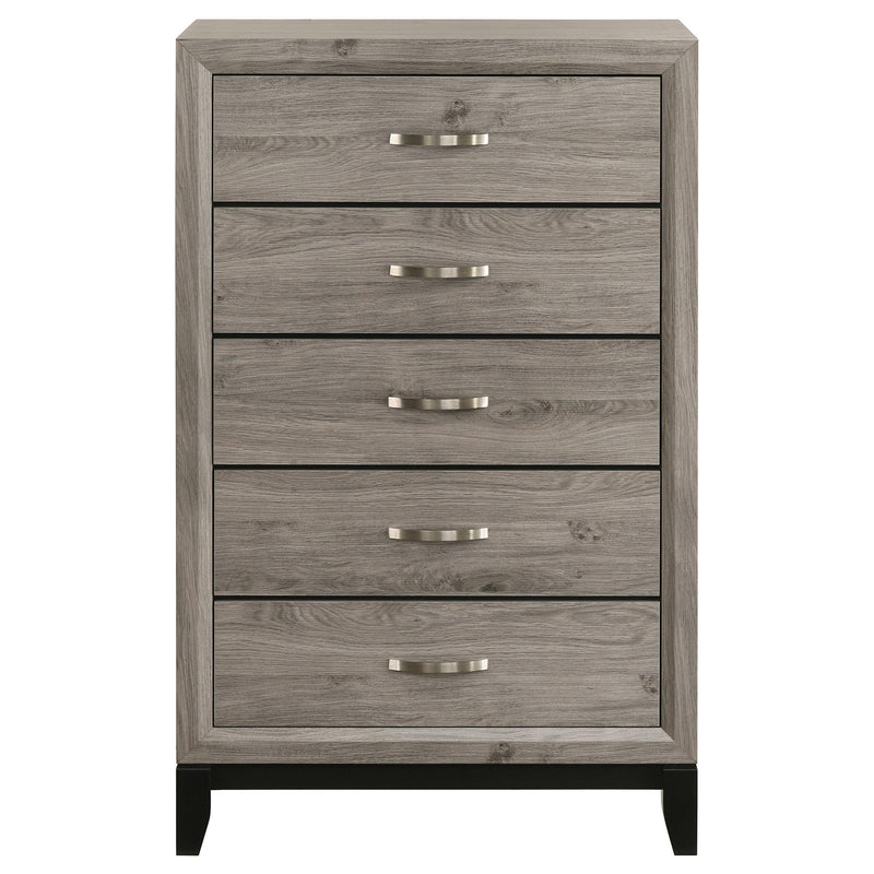 Valen 5-drawer Bedroom Chest of Drawers Light Taupe - detail 3