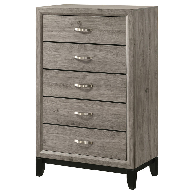 Valen 5-drawer Bedroom Chest of Drawers Light Taupe - detail 4