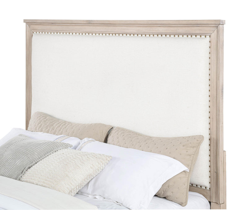 Pembroke 66-inch Queen Panel Bed Washed Oak - detail 6