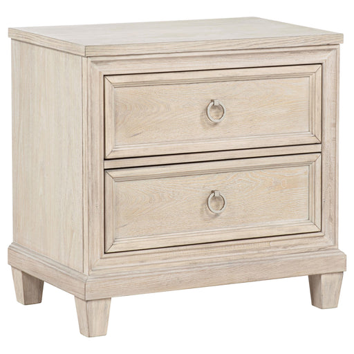 Pembroke 2-drawer Nightstand Bedside Table Washed Oak - alternate view