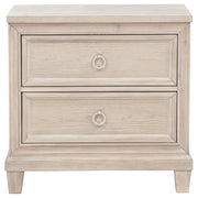 Pembroke 2-drawer Nightstand Bedside Table Washed Oak - detail 3