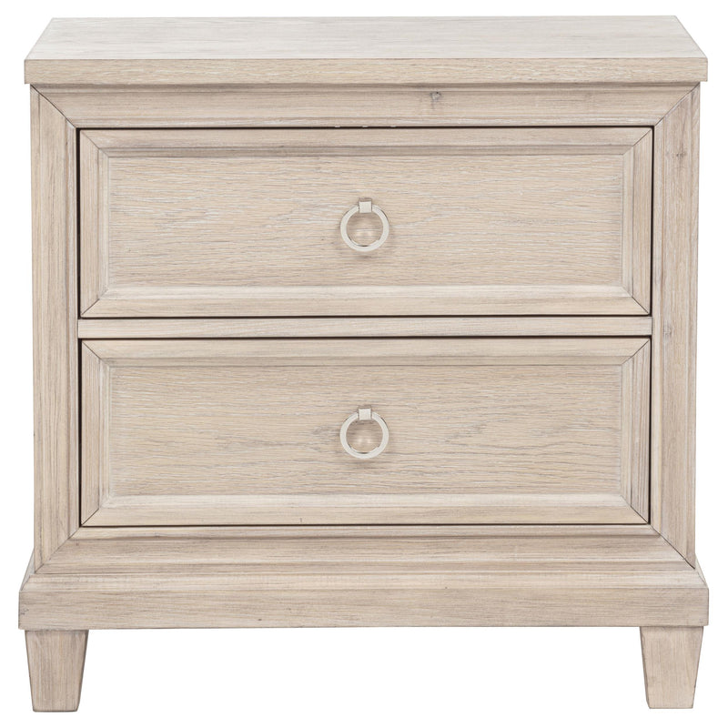Pembroke 2-drawer Nightstand Bedside Table Washed Oak - detail 3