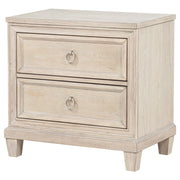 Pembroke 2-drawer Nightstand Bedside Table Washed Oak - detail 4