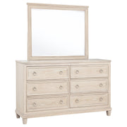 Pembroke 6-drawer Bedroom Dresser with Mirror Washed Oak - alternate view