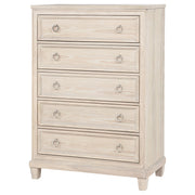 Pembroke 5-drawer Chest of Drawers Washed Oak - detail 4