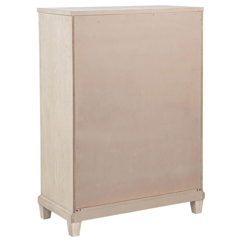 Pembroke 5-drawer Chest of Drawers Washed Oak - detail 6
