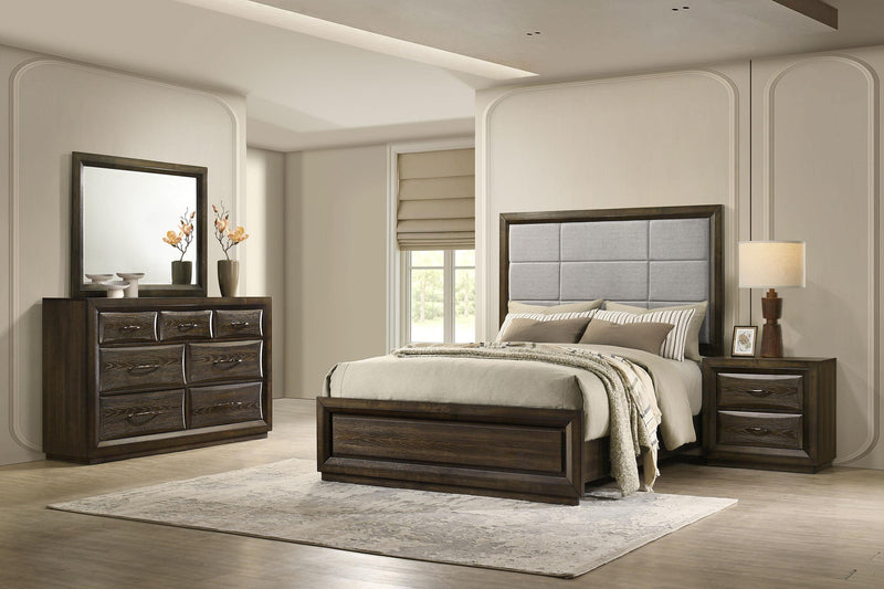 Atlas 4-piece Eastern King Bedroom Set Dark Oak