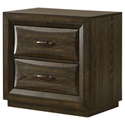 Atlas 2-drawer Bedroom Nightstand Bedside Table Dark Oak - detail 4