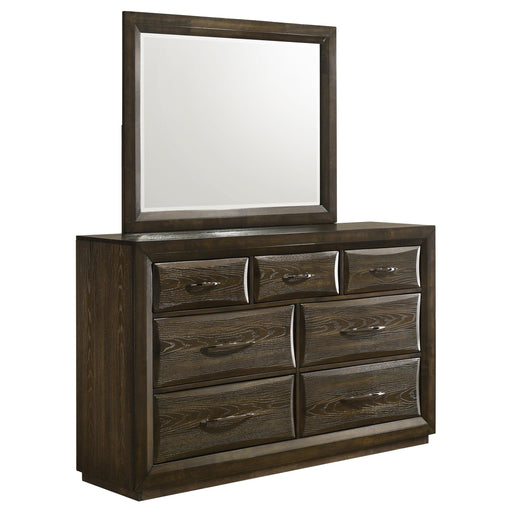 Atlas 7-drawer Bedroom Dresser and Mirror Set Dark Oak - alternate view