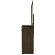 Atlas 7-drawer Bedroom Dresser and Mirror Set Dark Oak - detail 5