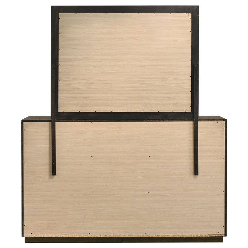 Atlas 7-drawer Bedroom Dresser and Mirror Set Dark Oak - detail 7