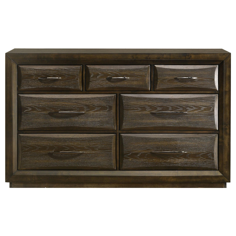 Atlas 7-drawer Bedroom Dresser Cabinet Dark Oak - detail 3