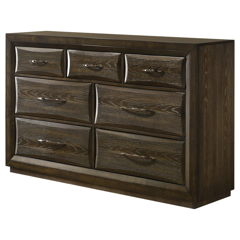 Atlas 7-drawer Bedroom Dresser Cabinet Dark Oak - detail 4