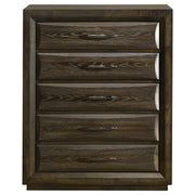 Atlas 5-drawer Bedroom Chest of Drawers Dark Oak - detail 3