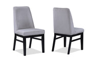 Crownmark Set of 2 Hadley Side Chairs Light Grey