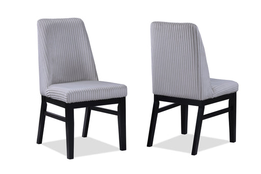 Crownmark Set of 2 Hadley Side Chairs Light Grey