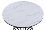 Crownmark Hadley Faux Marble Dining Set - Light Grey