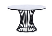 Crownmark Hadley Faux Marble Dining Set - Light Grey