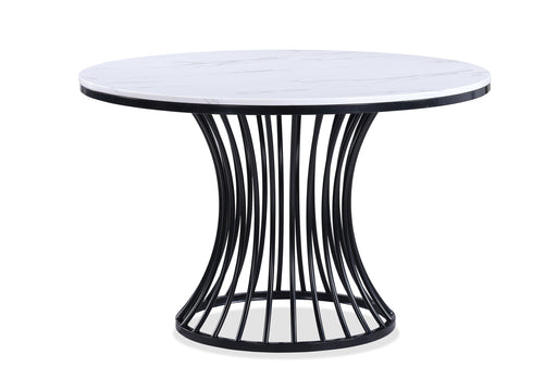 Crownmark Hadley Faux Marble Dining Set - Light Grey