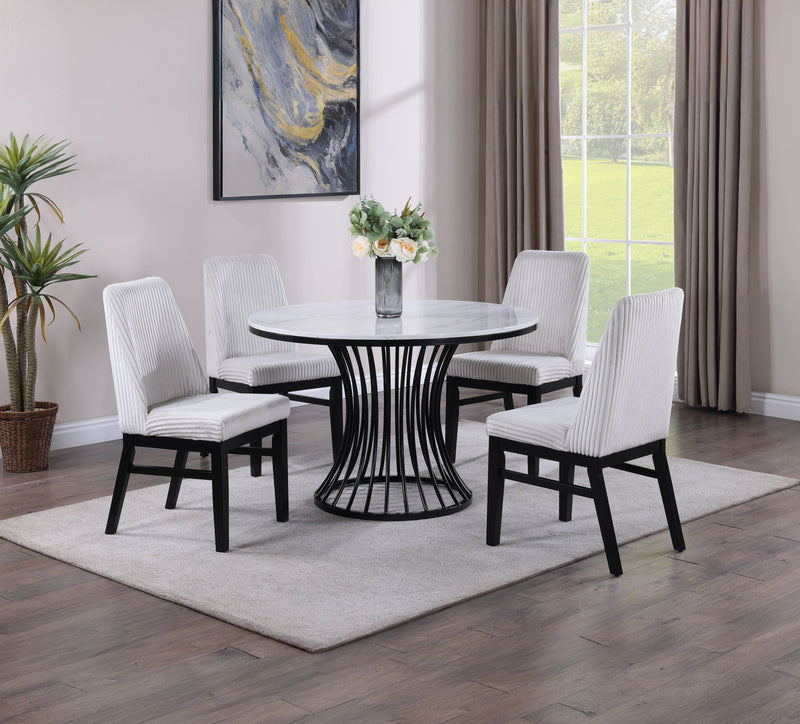 Crownmark Hadley Faux Marble Dining Set
