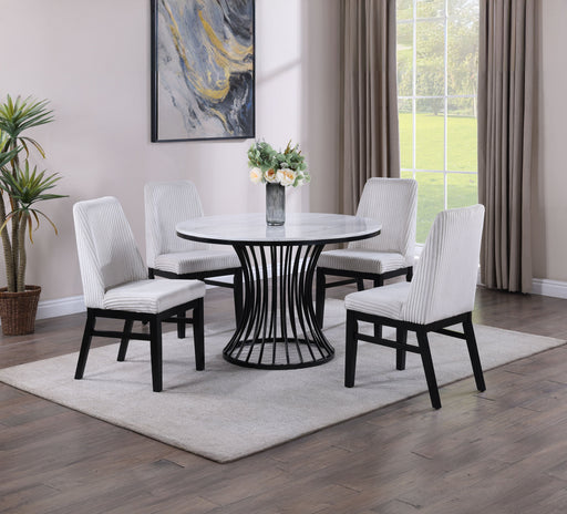 Crownmark Hadley Faux Marble Dining Set