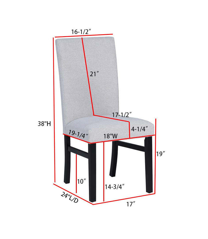 Set of 2 Tracy Side Chairs Light Grey