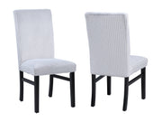 Crownmark Set of 2 Tracy Side Chairs Light Grey