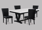 Crownmark Tanner Dining Set - White 5-Piece Dining Set