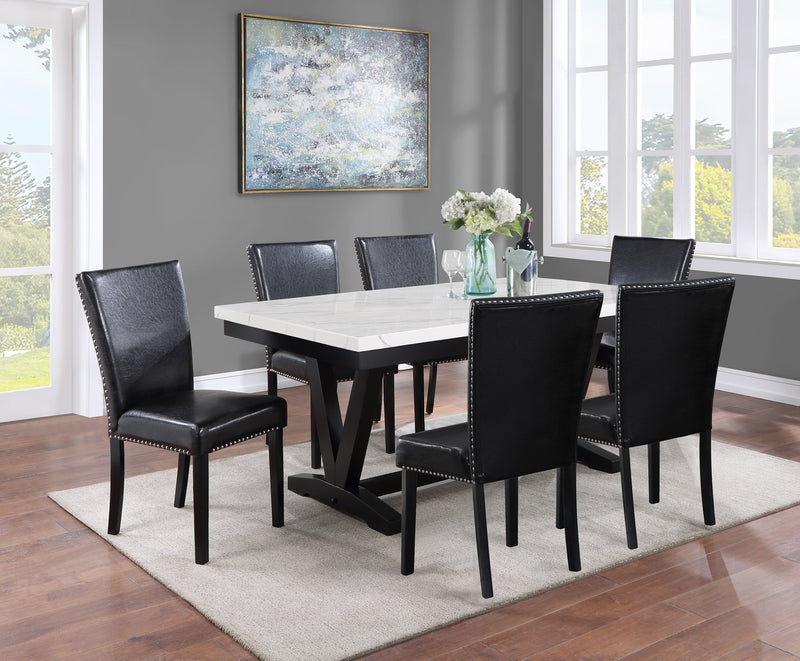 Crownmark Tanner Dining Set - White 7-Piece Dining Set