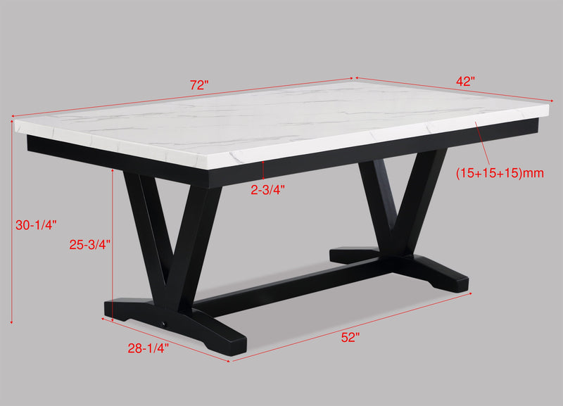 Crownmark Tanner Dining Set - White