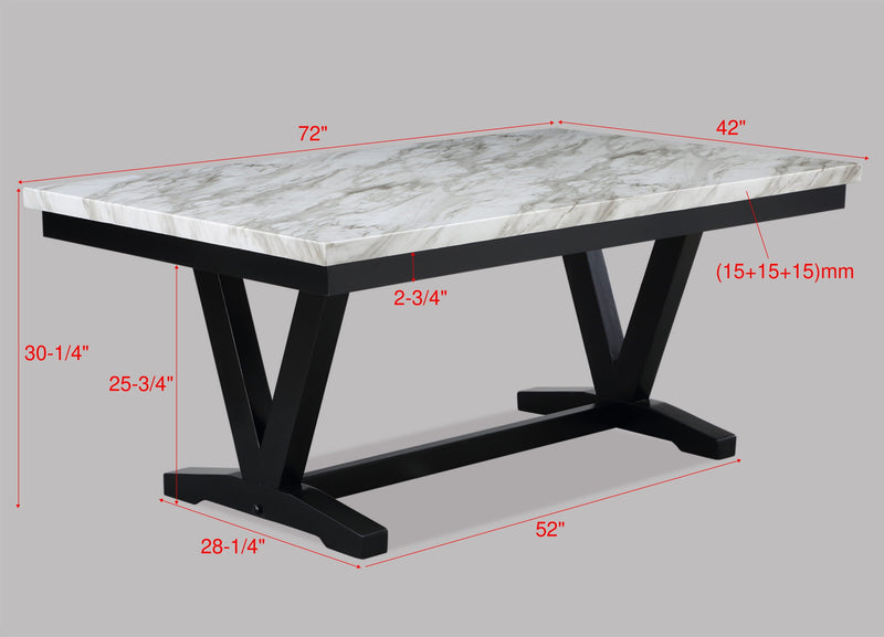 Tanner Dining Table Faux Carrara Mbl